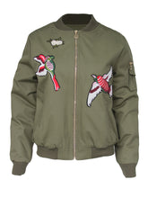 Load image into Gallery viewer, Anna Smith Winter Embroidered padded bomber jacket