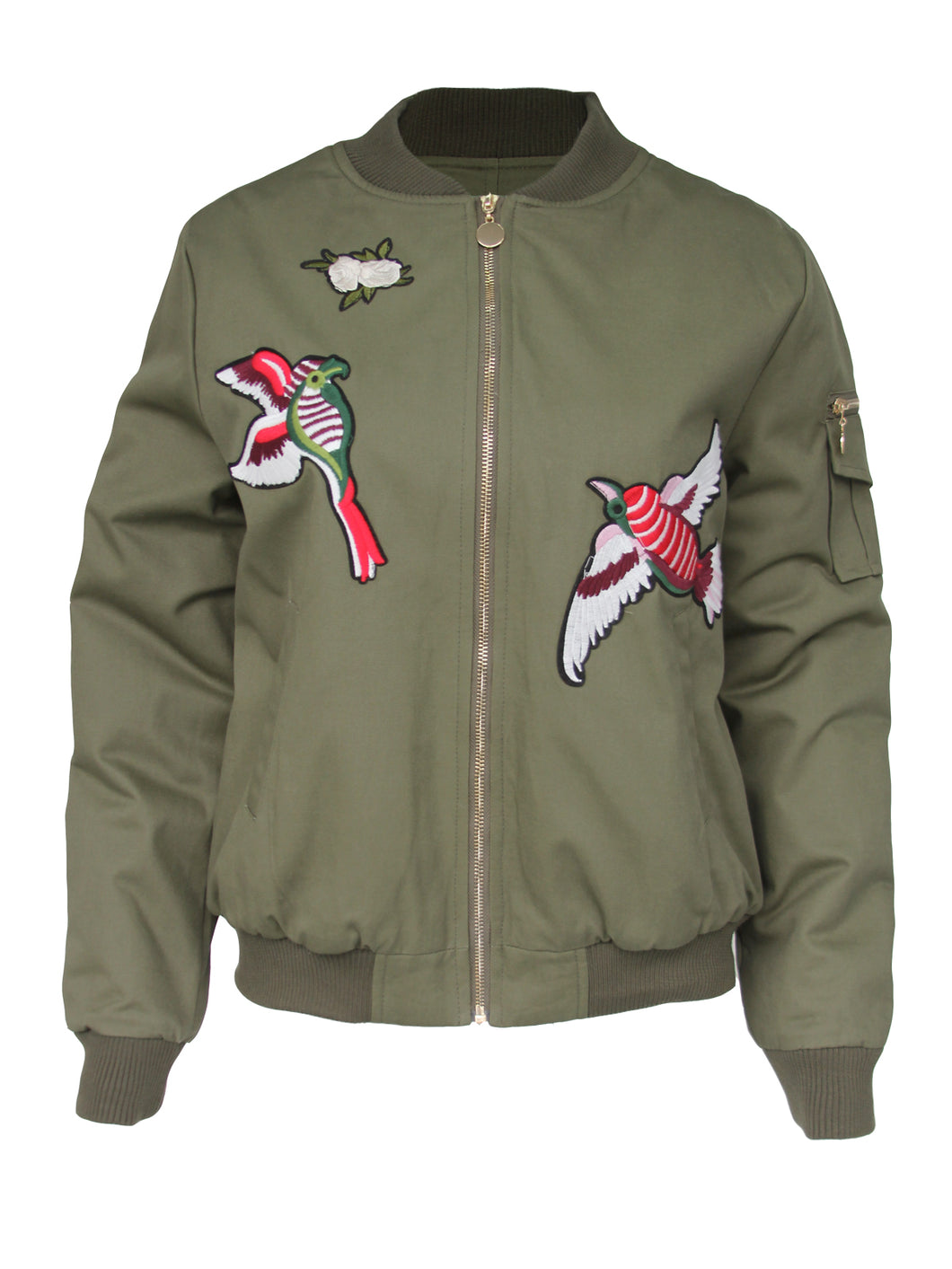 Anna Smith Winter Embroidered padded bomber jacket