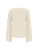 Load image into Gallery viewer, Anna Smith Pointelle bell sleeves boho knitted Flare Top