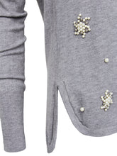 Load image into Gallery viewer, Anna Smith Round Neck embellished pearl lightweight Jumper