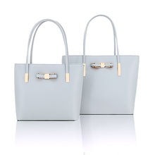 Load image into Gallery viewer, F16126 GESSY BOW DETAIL SHOULDER BAG SET IN LIGHT GREY