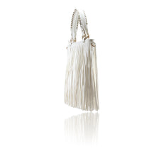 Load image into Gallery viewer, L1210 LYDC FRINGE DETAILED GRAB AND GO BAG IN WHITE