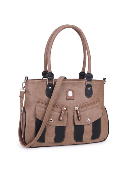 1702 GESSY HANDBAG IN KHAKI/B