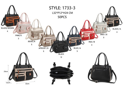 1733-3 GESSY BAG IN BLACK/BROWN