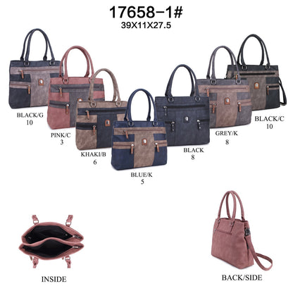 17658-1 GESSY HANDBAG IN BLUE/K