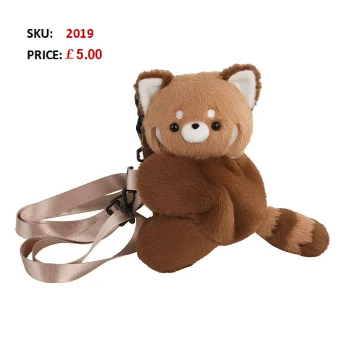2019 GESSY RACCOON PLUSH LYING-DOWN BAG
