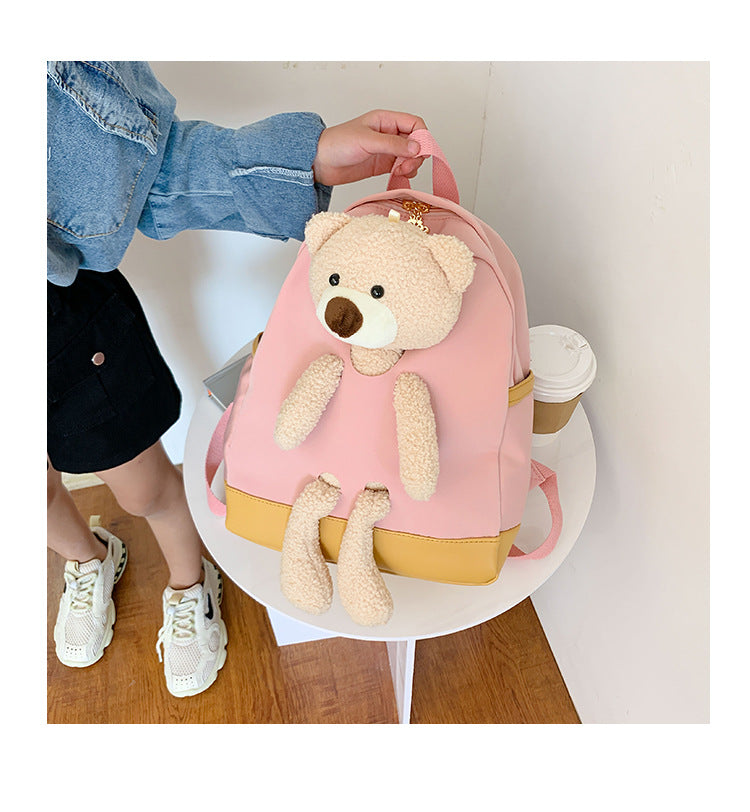 6878 GESSY BEAR BACKPACK IN PINK