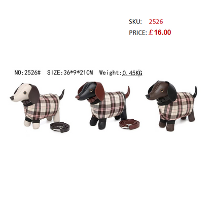 2526 Gessy Sausage Dog Checker Bag