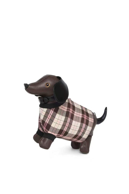 2526 Gessy Sausage Dog Checker Bag