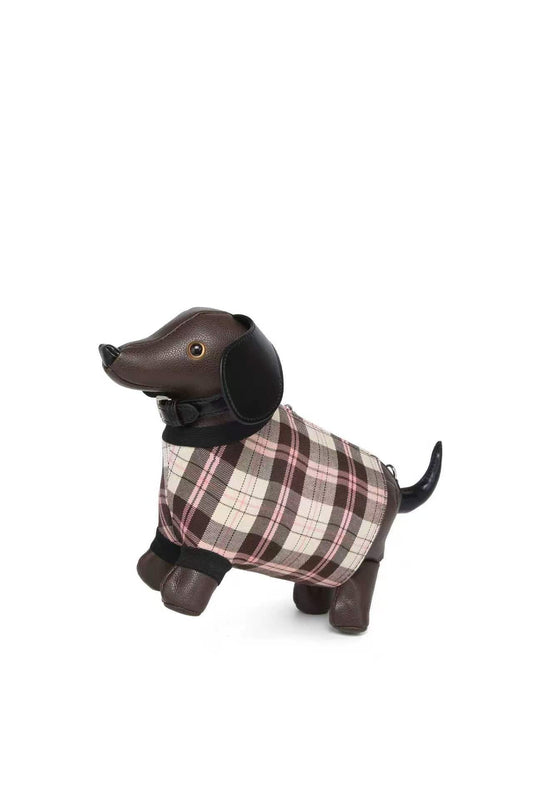 2526 Gessy Sausage Dog Checker Bag