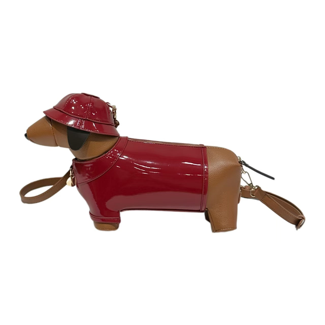 2573 Gessy Sausage Dog Checker Bag