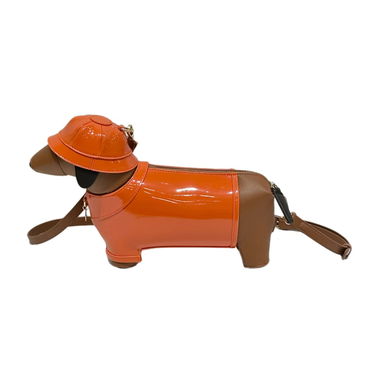 2573 Gessy Sausage Dog Checker Bag