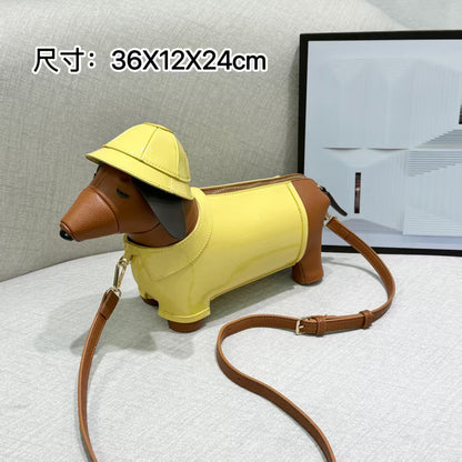 2573 Gessy Sausage Dog Checker Bag
