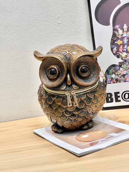 8875 Gessy Vintage Owl Crossbody Bag