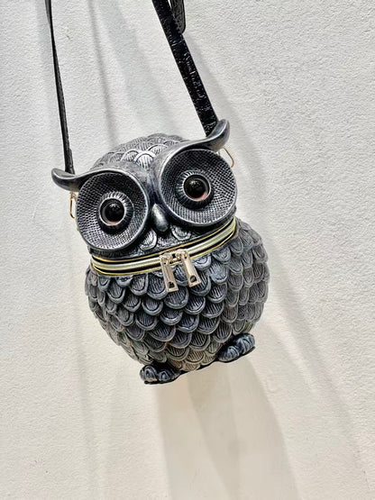 8875 Gessy Vintage Owl Crossbody Bag