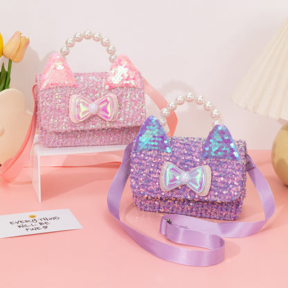 3063 Gessy Glitter Pearl Princess Handbag