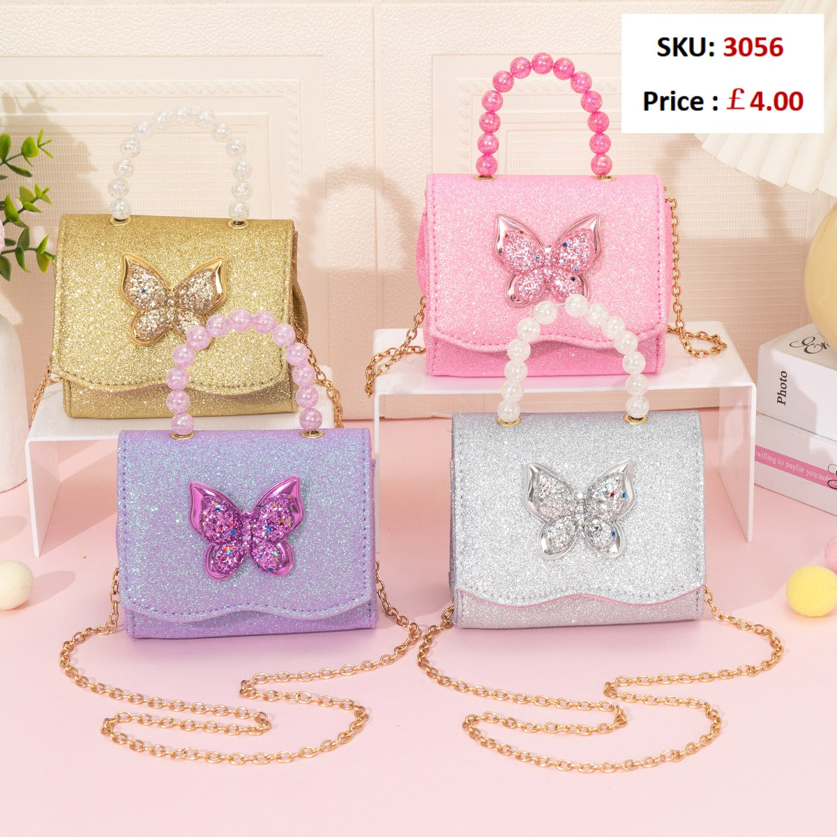 3056 GESSY BUTTERFLY  KID HANDBAGS