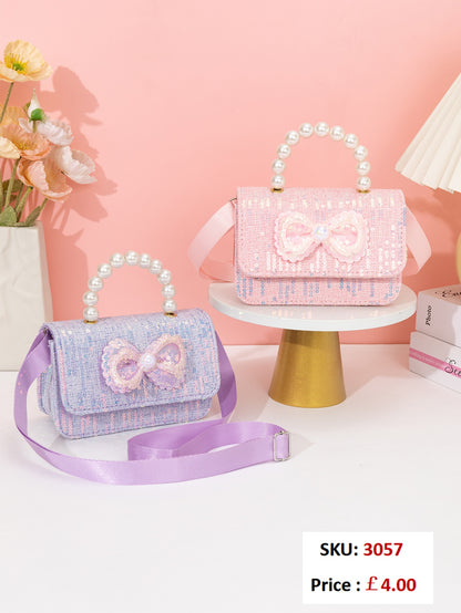 3057 Gessy Glitter Bow Bead Bag