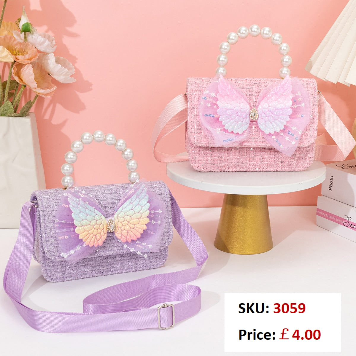 3059  GESSY BUTTERFLY  KID HANDBAGS
