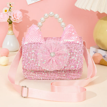3063 Gessy Glitter Pearl Princess Handbag