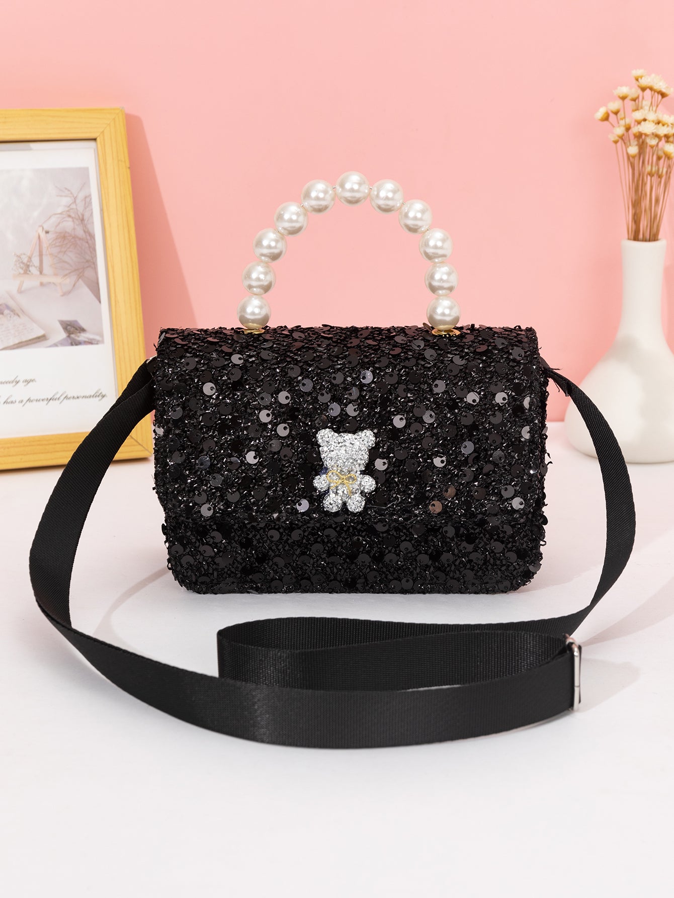 3060 Gessy Glitter Pearl Princess Handbag