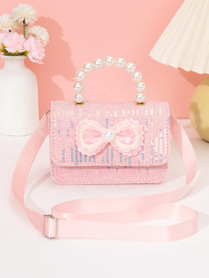 3057 Gessy Glitter Bow Bead Bag