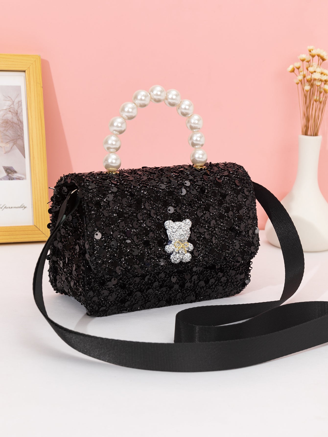 3060 Gessy Glitter Pearl Princess Handbag