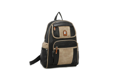 1721-3 GESSY BACKPACK IN BLACK/KHAKI