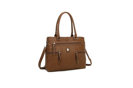 1745D-1 GESSY HANDBAG IN BROWN