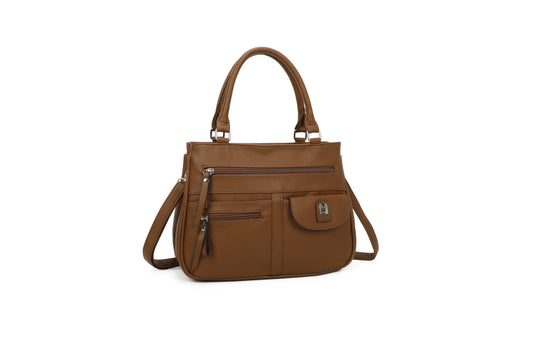 1733D-1 GESSY HANDBAG IN BROWN