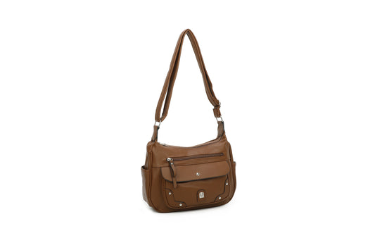 1712D-1 GESSY HANDBAG IN BROWN