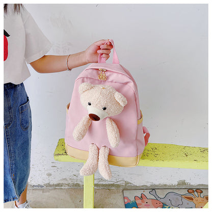 6878 GESSY BEAR BACKPACK IN PINK