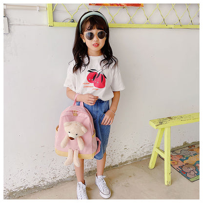 6878 GESSY BEAR BACKPACK IN PINK