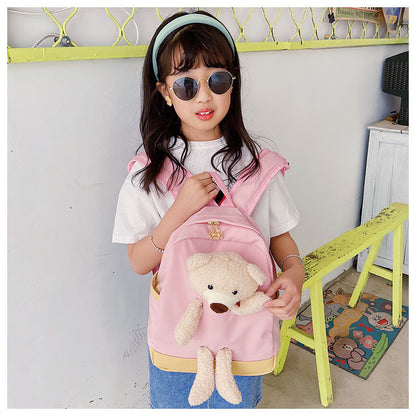 6878 GESSY BEAR BACKPACK IN PINK