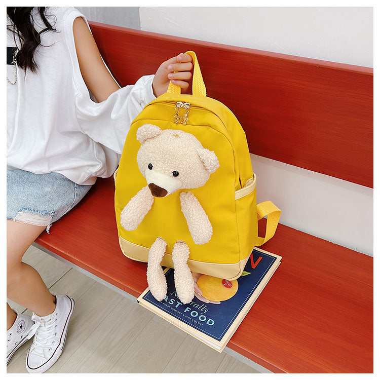 6878 GESSY BEAR BACKPACK IN YELLOW