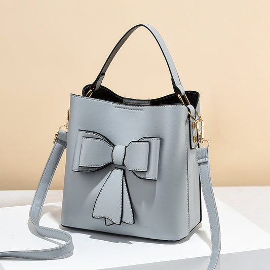 8209 GESSY TOTE HANDBAG BOW TIE BAG IN GREY