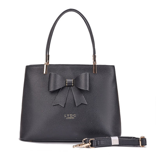 L4798 LYDC  BOW DETAIL TOTE HANDBAG