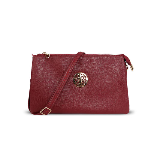 G4795 Gessy Cross Body Bag In Wine Red