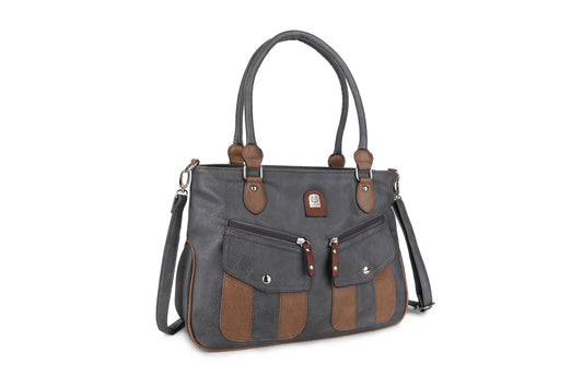 1702 GESSY HANDBAG IN GREY/K