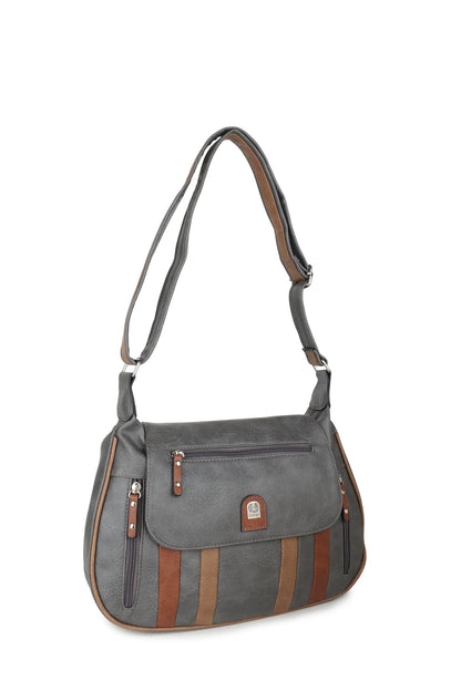 17305 GESSY HANDBAG IN GREY/K