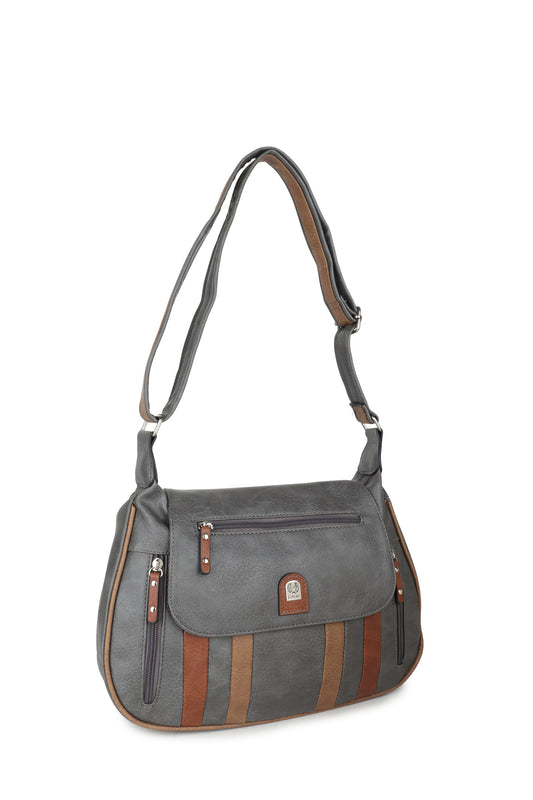 17305 GESSY HANDBAG IN GREY/K