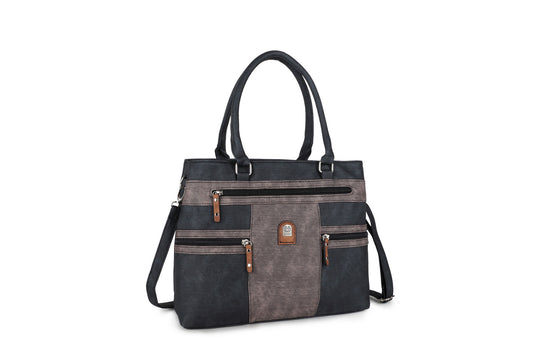 17658-1 GESSY HANDBAG IN BLACK/C