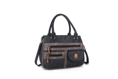 17655-1 GESSY HANDBAG IN GREY/K