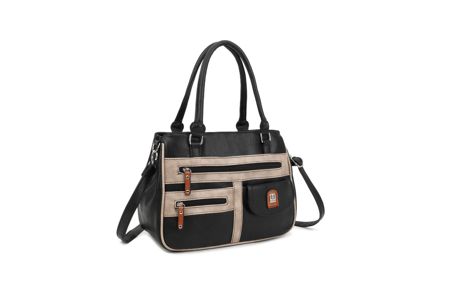 1733-3 GESSY BAG IN BLACK/APRICOT