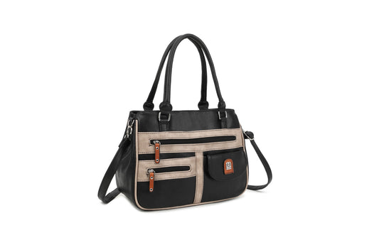 1733-3 GESSY BAG IN BLACK/APRICOT