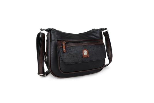 1739 GESSY CROSSBODY BAG IN BLACK/BROWN