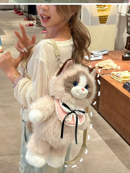 2665 GESSY Ragdoll Cat Plush Bag