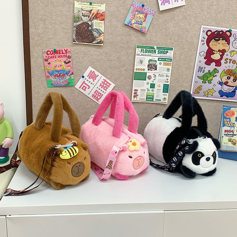 KPB01 Gessy Plush Crossbody Bag Cute Cartoon Stuffed Animal Handbag