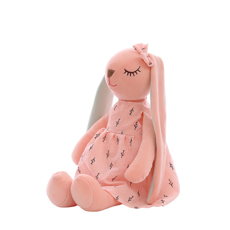 TTS Gessy Sleeping Pink Long Ear Bunny Plush