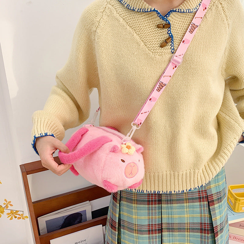 KPB01 Gessy Plush Crossbody Bag Cute Cartoon Stuffed Animal Handbag